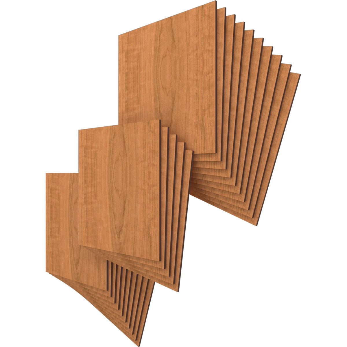 Ekena Millwork 15 3/4"W x 15 3/4"H x 1/4"T Wood Hobby Boards, Cherry (25-Pack)