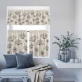 thumbnail image 6 of Kitchen Window Curtains Valance and Tier Set, Spring Dandelion Wild Flower Rod Pocket Tier Curtain Valance Set, Farmhouse Vintage Linen Light Filtering Cafe Curtains for Bedroom Living Room, 6 of 9