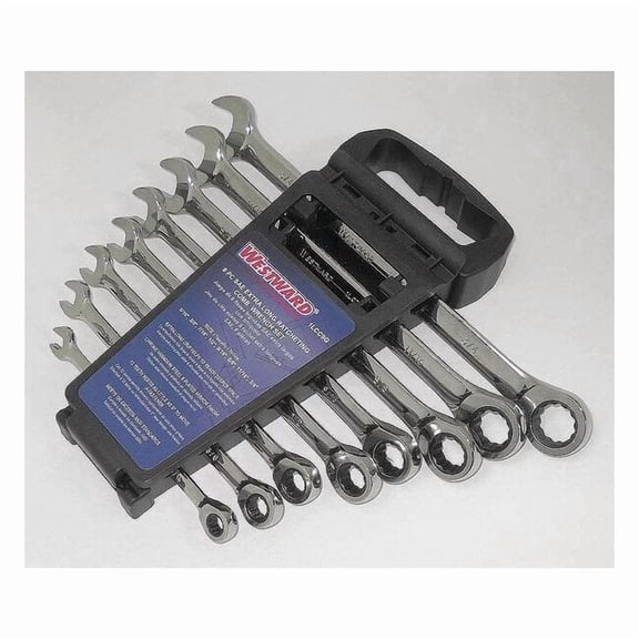 Westward Ratcheting Wrench Set,Pieces 8 1LCC9