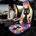 thumbnail image 2 of Xoenoiee Cat Space Universe Print 5 Pieces Car Accessories Leather Auto Seat Covers Full Set with Seatbelt Pads and Car Center Console Cushion Pad for Most Vehicle, SUV, Truck, 2 of 7