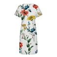 thumbnail image 5 of Women's Summer Maxi Dresses 2025 Casual Short Sleeve V Neck Long Dress Boho Floral Printed Button Down Sundress Flowy Beach Vacation Ladies Dress Ofertas Del Dia De Hoy Relampago History of Purchases, 5 of 5