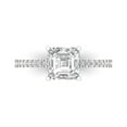 thumbnail image 2 of 2.7ct asscher cut white sapphire 18k white gold Bridal Wedding Engagement Promise Anniversary Ring for Women size 6.5, 2 of 7