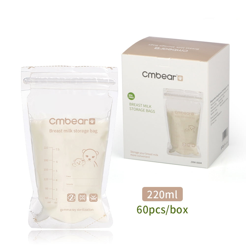 Cmbear Breastmilk Storage Bags Milk Storing Bags 220ml/ 7.5oz Capacity