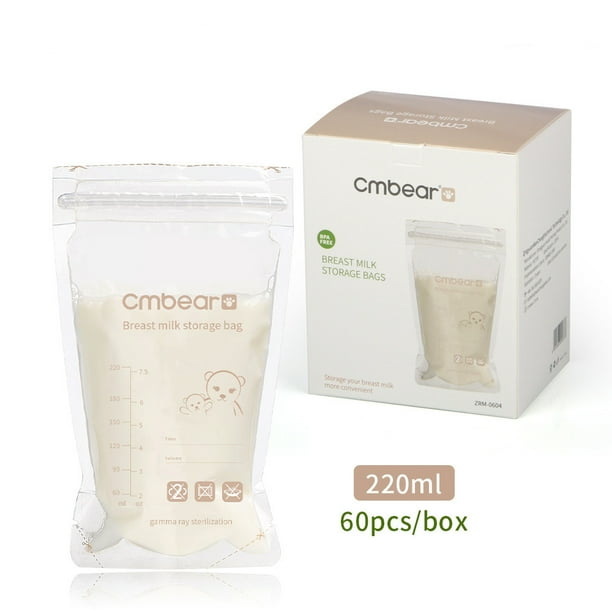 Cmbear Breastmilk Storage Bags Milk Storing Bags 220ml/ 7.5oz Capacity