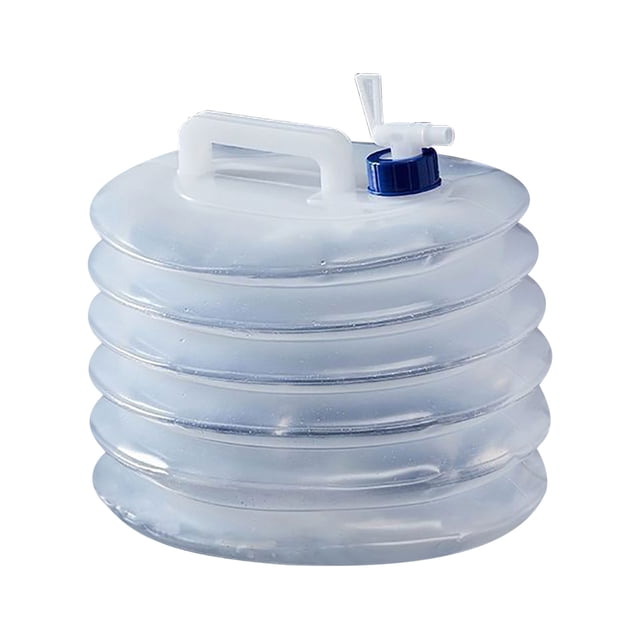 Portable Collapsible Water Storage Bucket with Faucet - 5 Gallon Outdoor Camping Folding Container for Drinking, Laundry & Cleaning Akmoler | Plastic, B