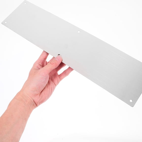 MIPCASE 1Set Plated Silver Metal Door Kick Plate with Decorative Design and Durability