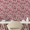 thumbnail image 2 of Ambesonne Peony Peel & Stick Wallpaper for Home, Exotics Flowers Boho Print, 13"x72", Dried Rose and Dark Coral, 2 of 5