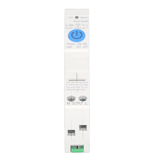Interruptor De Interruptor De Circuito Inteligente, Interruptor De Control Remoto De Interruptor Wifi Inteligente, Para Control Remoto De Teléfono Móvil Tuya ZigBee AC230V 1P 40A Para Hogar Inteligent
