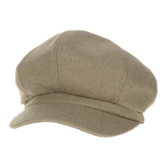 WITHMOONS Newsboy Hat Wool Felt Simple Gatsby Ivy Cap SL3458 (Beige)
