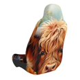 thumbnail image 2 of Wukai Countryside Colorful Floral Cow Full Set Car Seat Covers with Soft Padding Universal Auto Front Seats Protector and Cushion Mat, 2 of 5