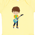 thumbnail image 4 of Inktastic Rock Boy, Brown Hair, Boy Playing Guitar In Band Boys Baby Bodysuit, 4 of 5