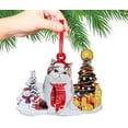 thumbnail image 2 of Decoraciones navideñas Meskcv Colgantes para árboles de Navidad Familia personalizada Gatos de madera paquete de 2 estilos 3, 2 of 3