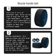 thumbnail image 4 of Soidarity VIARON Pack de 2 cintas antideslizantes para manillar, correa de repuesto para manillar, volante, caña de pescar, envoltura de PU EVA Ciclismo Azul negro, 4 of 6