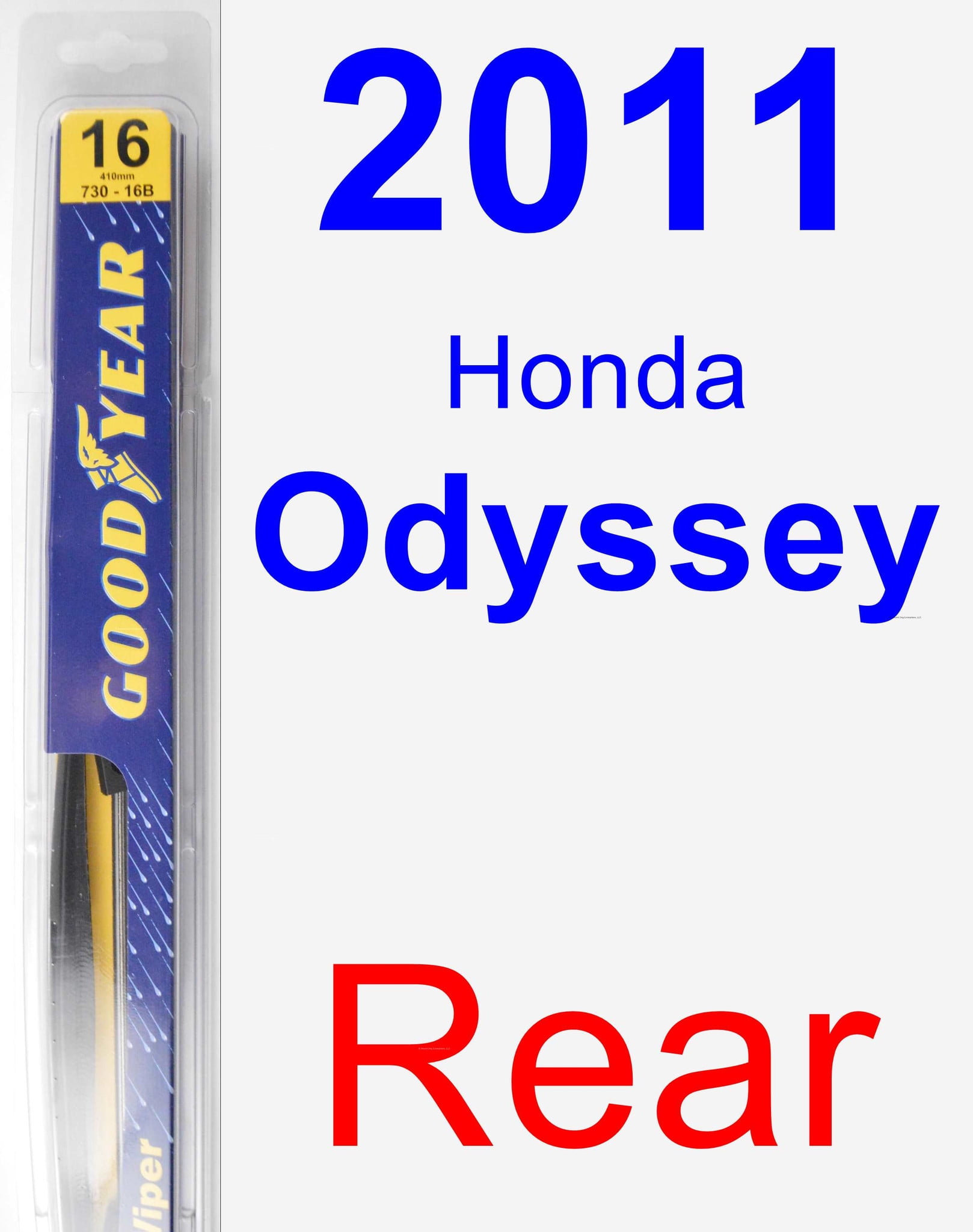 2011 Honda Odyssey Rear Wiper Blade Rear