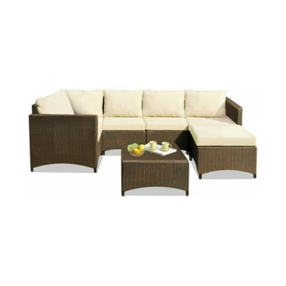 Studio Shine Collection Modular Sectional Conversation Set with Ottoman