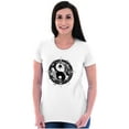 thumbnail image 3 of Koi Fish Ying Yang Balance Symbolic Womens Slim Fit Graphic Tee Brisco Brands X, 3 of 5