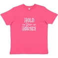 thumbnail image 3 of Inktastic Hold Your Horses in White Youth T-Shirt, 3 of 5