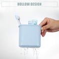 thumbnail image 5 of Unique Bargains Wall Mount Toothbrush Holder Stand for Bathroom Light Blue Self Adhesive Tooth Brush Holder, 5 of 7