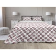 thumbnail image 1 of Pastry Comforter & Sham Bedding Set, Donuts Strawberry Sprinkles Dessert Yummy Delicious Bakery Goods, 3 pcs Duvet Set Microfiber Filling Quilt, 5 Sizes, Pale Fuchsia and Sand Brown, by Ambesonne, 1 of 4