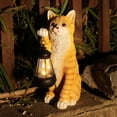 thumbnail image 6 of Cat Statue Garden Decor with LED Lantern for Outside -Resin patio Art Gift for lover,Cat Statues for Garden,Patio,Yard Decoration, 6 of 7