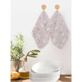 thumbnail image 2 of Easter Bunny Kitchen Dish Towels for Drying Dishes Set of 2, Spring Carrots Cute Rabbit Pink Love Heart Gifts Waffle Weave Microfiber Hand Tea Bathroom Towels Quick Dry & Absorbent Towel 12x12, 2 of 7