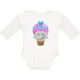 thumbnail image 3 of Inktastic Cute Baby Elephant in a Pink Hot Air Balloon Boys or Girls Long Sleeve Baby Bodysuit, 3 of 5