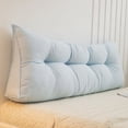 thumbnail image 1 of Cojín de cama beige Cojín de cama nórdico Tatami Triángulo Bolsa suave Respaldo grande Doble anticolisión, 1 of 6