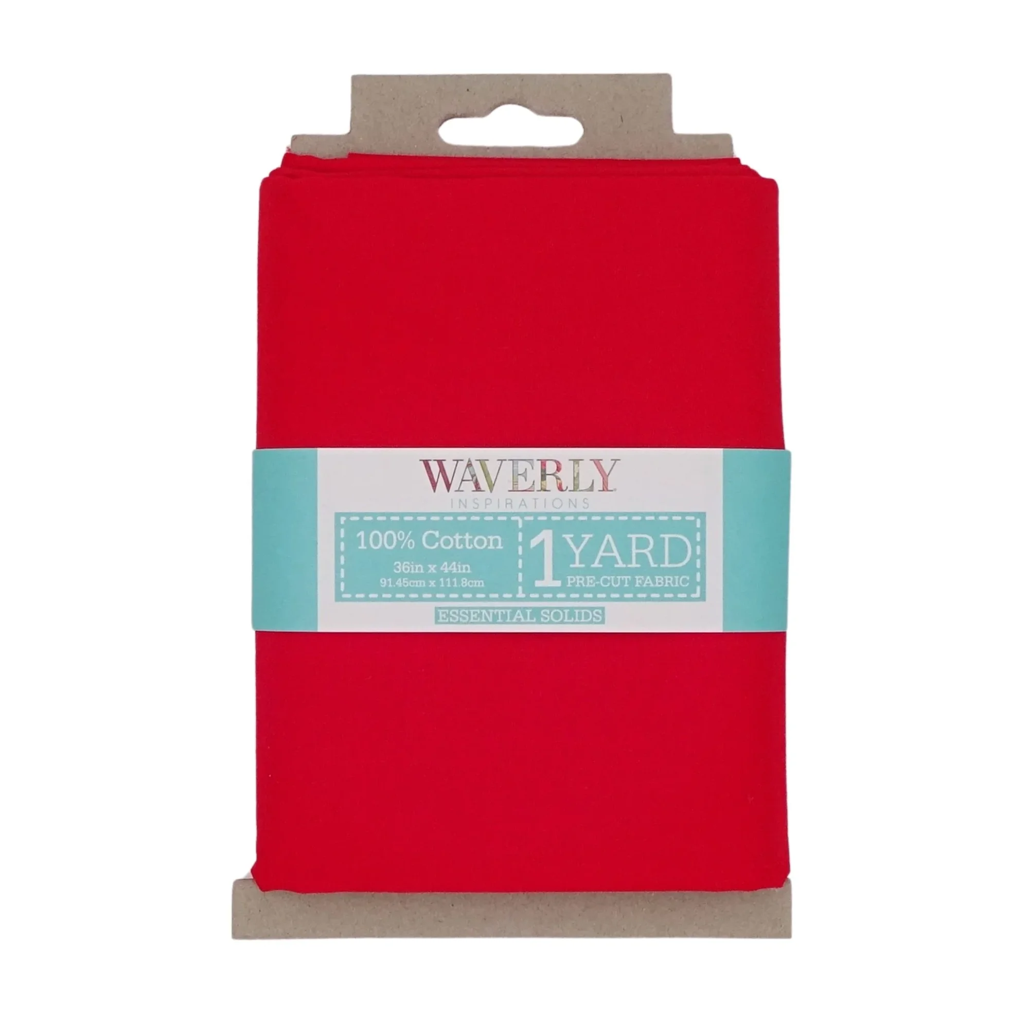 Waverly Inspirations 1 Yard Cut 100% Cotton Solid Fabric, Poppy, 44" Wide for Quilting & Sewing