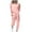 Pink, variant on Women's Casual Long Sleeve Pajama Set - Polyester Soft Home Suit with Elastic Fit, True to Size, Machine Washable - M-XXXL