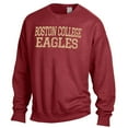 thumbnail image 2 of Men's ComfortWash Maroon Boston College Eagles Stack Garment Dyed Crewneck Pullover Sweatshirt, 2 of 3