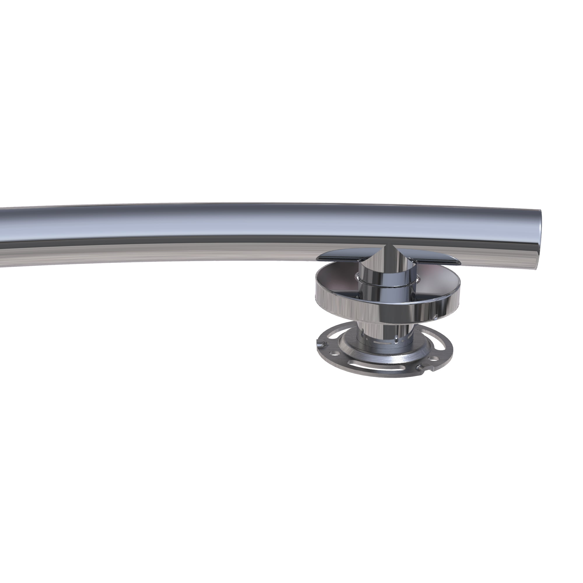 Keeney 2022-24PC  Wave Designer Grab Bar, Polished Chrome, 24 Inch