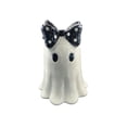 thumbnail image 2 of Cute Ghost Figurine with Black Polka Dot Bow, 5.9 Inch Spooky Tabletop Resin Statue, Halloween Home Decor Ornament for Shelf Desk, 2 of 7