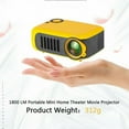thumbnail image 3 of A2000 Mini Portable Projector LCD 800 lumen Projectors Home Theater Yel US Plug, 3 of 12