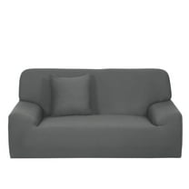 Unique Bargains 1-Piece Modern Solid Stretch XL Sofa Slipcover, Gray