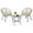White, variant on SOLLED 3-Piece Acapulco Bistro Set, Outdoor Patio Bar Table & 2 Wicker Chairs with Cushions, Weather-Resistant for Garden Balcony Deck Porch,Black