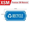 thumbnail image 2 of Recycle and Trash Logo Symbol - Elegant Golden Look for Trash Cans, Containers, and Walls - Laminated Vinyl Decal (XSmall, Blue/Black), 2 of 5