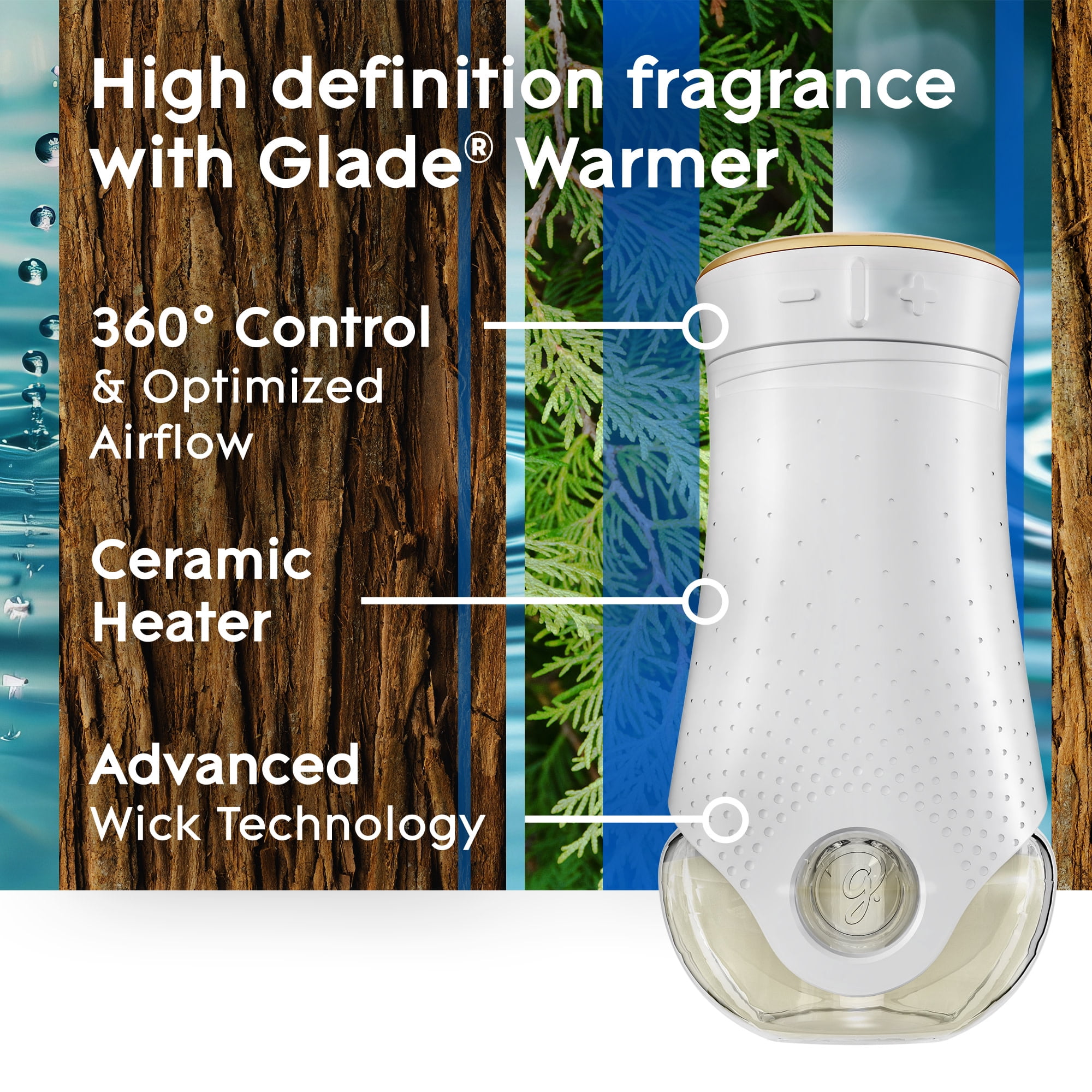 (5 pack) Glade® PlugIns® Scented Oil, Air Freshener, Cedar Harbor, Essential Oil Infused Wall Plug In, 3.35 FL oz, Pack of 5