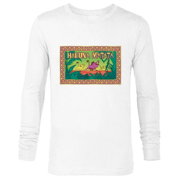 Disney The Lion King 30th Anniversary Hakuna Matata Retro - Long Sleeve T-Shirt for Men - Customized-White