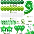 thumbnail image 2 of Green 9th Birthday Decoration, 9th Birthday Party Decoration with Numbers 9 Balloon Confetti Star Heart Giant Foil Balloon for Kids, Boys, 2 of 7