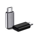 thumbnail image 2 of Adaptador USB C a USB, (paquete de 4) tipo C hembra a USB macho convertir conector compatible con sincronización de datos de carga compatible con dispositivos USB (gris, negro), 2 of 4