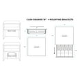 thumbnail image 3 of Angel Canada Under Counter 16-Inch Automatic POS Cash Drawer with Mounting Bracket/Mount Heavy Duty RJ-12 Key-Lock Cash Register with Bill and Coin Trays Cash Register, 3 of 6