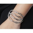 thumbnail image 2 of Sunsoul By Touchstone Indian Bollywood Handcrafted Illustrious Latitude Pattern Stylish Look Designer Jewelry Cuff Bracelet In Silver Tone For Women, 2 of 6
