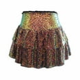 thumbnail image 6 of BRDFRL Womens Sequin Mini Skirt with Shorts Layered Ruffle High Waist Flowy Sparkly Glitter Skirt Gold XL, 6 of 6
