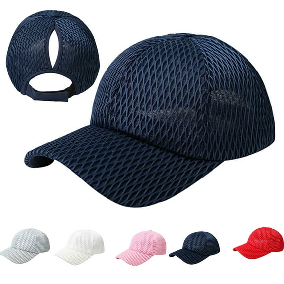 Ludlz Womens Breathable Quick Dry Mesh Baseball Cap Running Hat Ponytail Baseball Cap Outdoor Adjustable Anti UV Hat