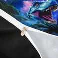 thumbnail image 4 of Metsweet Abstrcat T-Rex Twin Duvet Cover, Jungle Tropical Leaves Twin Bedding, Blue Green Purple,Black Reversible,2pcs,1 Duvet Cover and 1 Pillowcase, 4 of 6