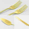 thumbnail image 4 of Wedding Cake Knife and Server Set, Silver Cake Cutting Set for Wedding, 4 Pieces Set with Forks for Engagements, Anniversaries, Bride and Groom, 4 of 10