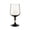 Plain, variant on Initial Halloween Goblet Collection, Halloween Glass Goblet with Bat Ghost Moon Pumpkin Motif, Smoke Tint Stemmed Glass for Party Table Bar Seasonal Home Decor