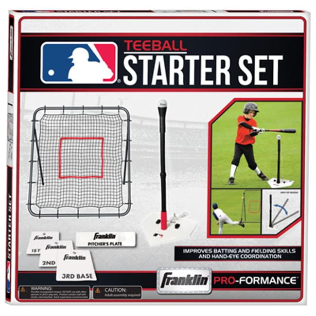 Franklin Sports MLB Baseball & Softball Pitch Return, Tee & Base Set