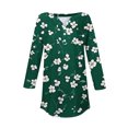 thumbnail image 5 of Olyvenn 3/4 Length Sleeve Womens Casual 3/4 Sleeve Shirts Button Crew Neck Loose Casual Blouses Floral Print Tshirts Multicolor XXL, 5 of 5