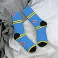 thumbnail image 7 of Women Crew Graphic Print Tube Socks Aruba Flag Pattern Design Ladies Socks, 7 of 7